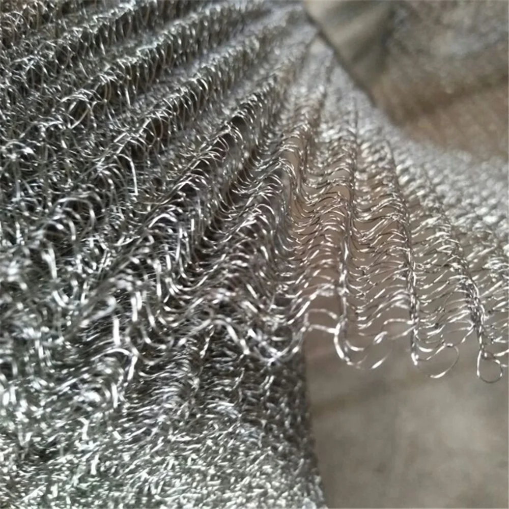 Copper Titanium Stainless Steel Knitted Wire Mesh Gas-liquid Filter Mesh