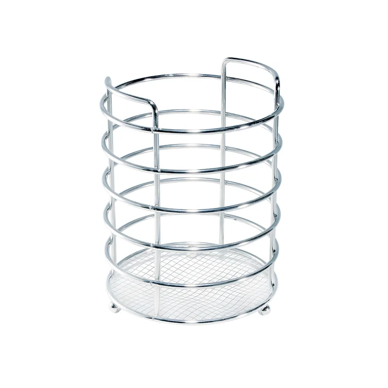 Round wire flatware chrome plating drainer kitchen spoon fork utensil tools Cutlery caddy Holder