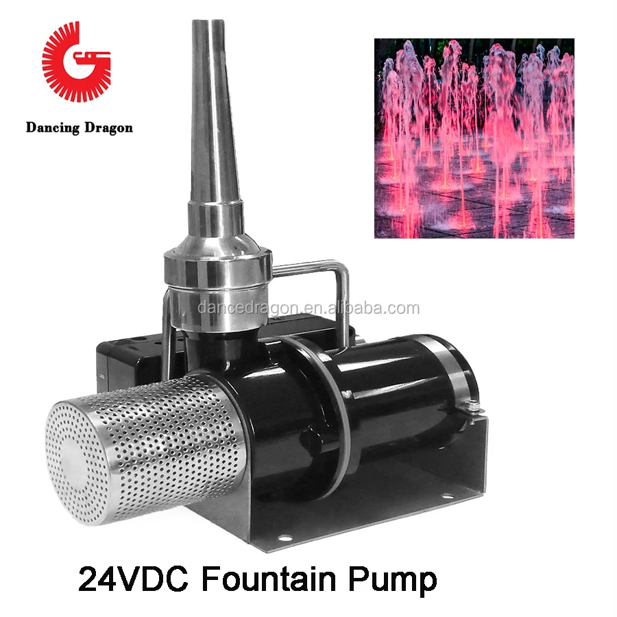 24V DC water fountain DMX 512 control  pump submersible