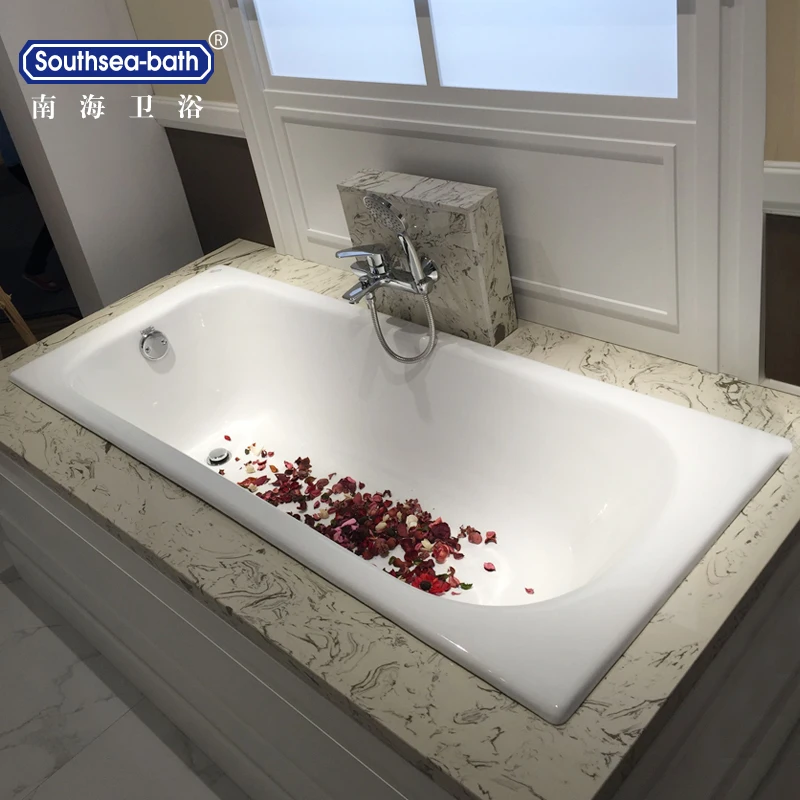 
producing cast iron common bathtub with drain location 