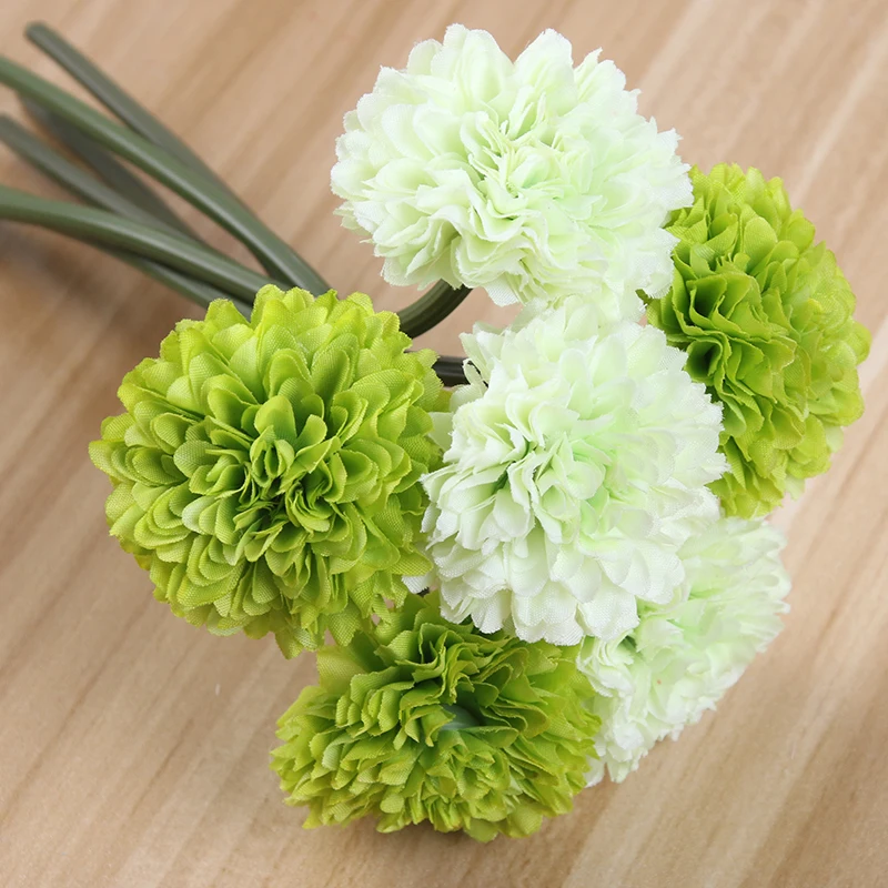 Artificial 6 head silk chrysanthemum flower bouquet