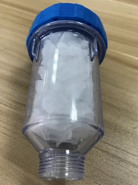 Plastic Siliphos filter with antiscalant balls for washing machine