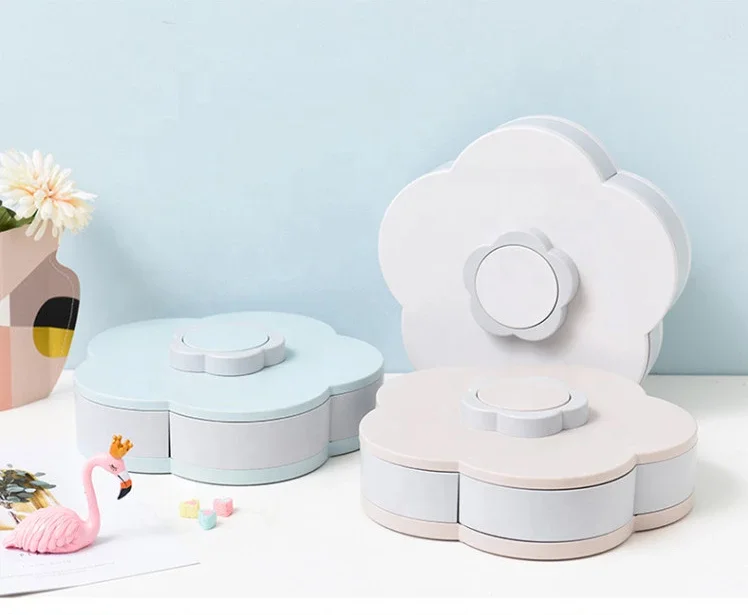 Rotatable Gourmet Nut and Dried Fruit Gift Tray.