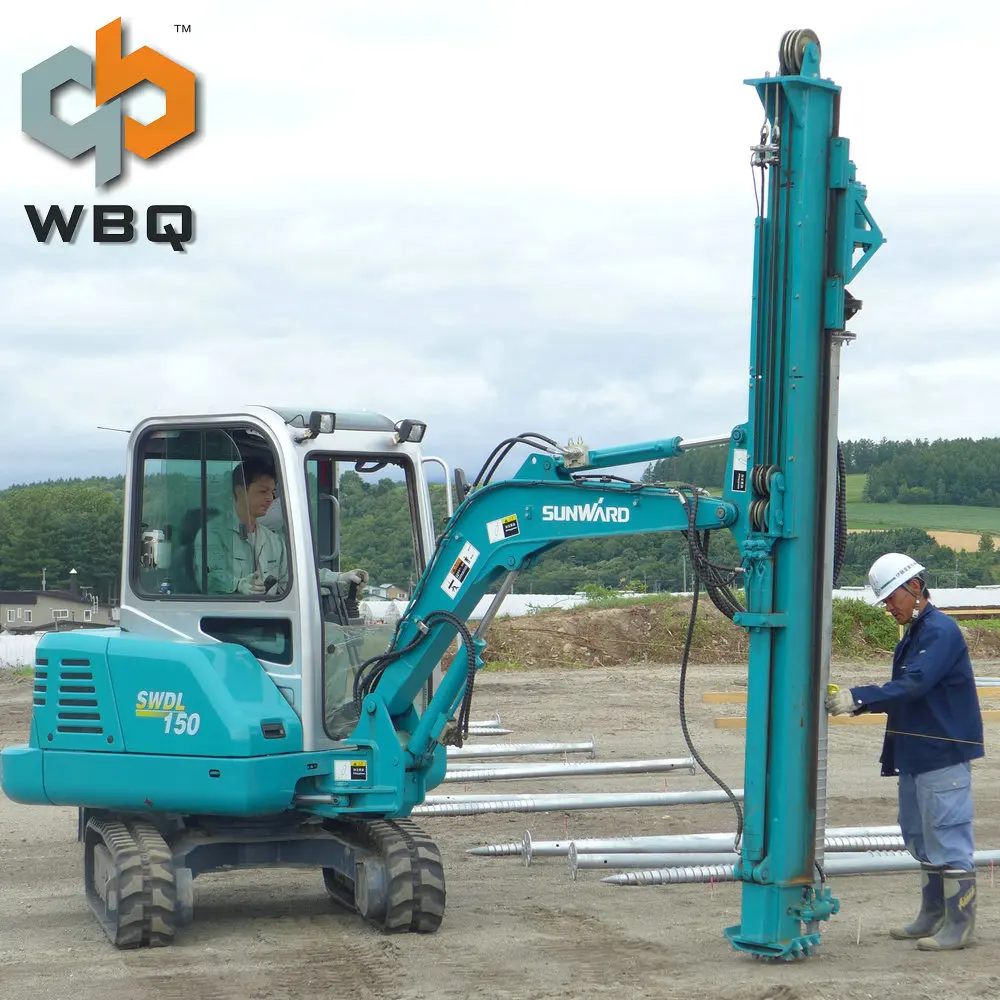 Ground Screw spiral pile drilling machine