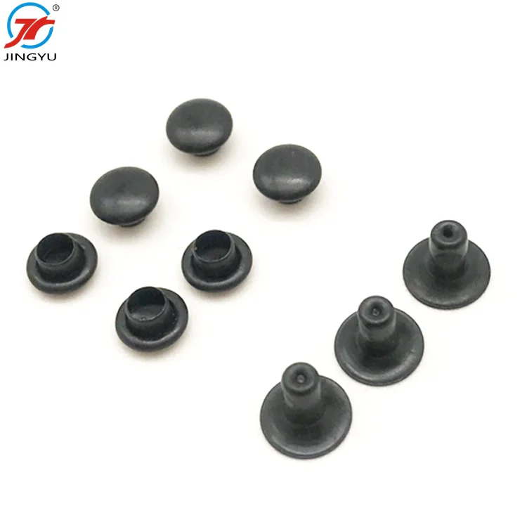 Оптовая продажа, сделанные на заказ кнопки из сплава с плоской головкой и двойной заклепкой