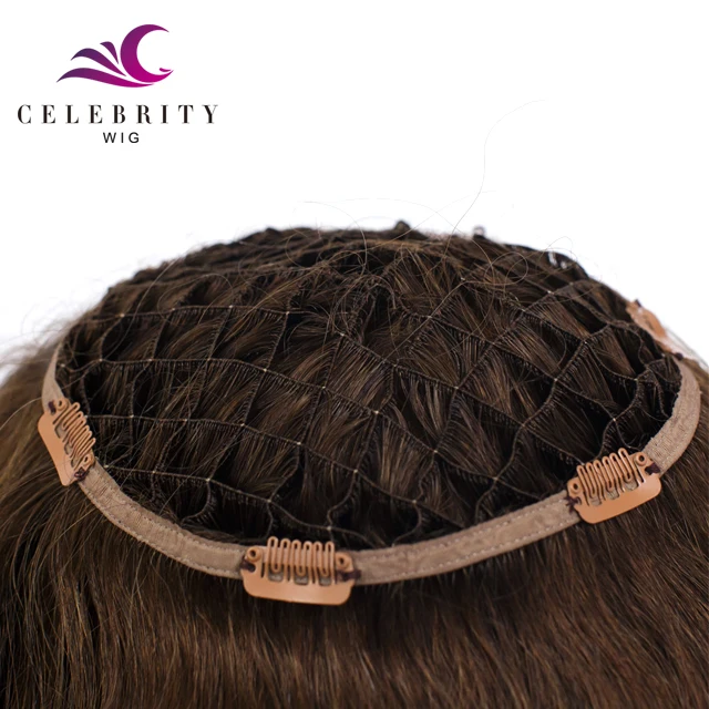 Wholesale price custom breathable pull through remy hair women fishing nets nylon human replacement toupee hair toppers