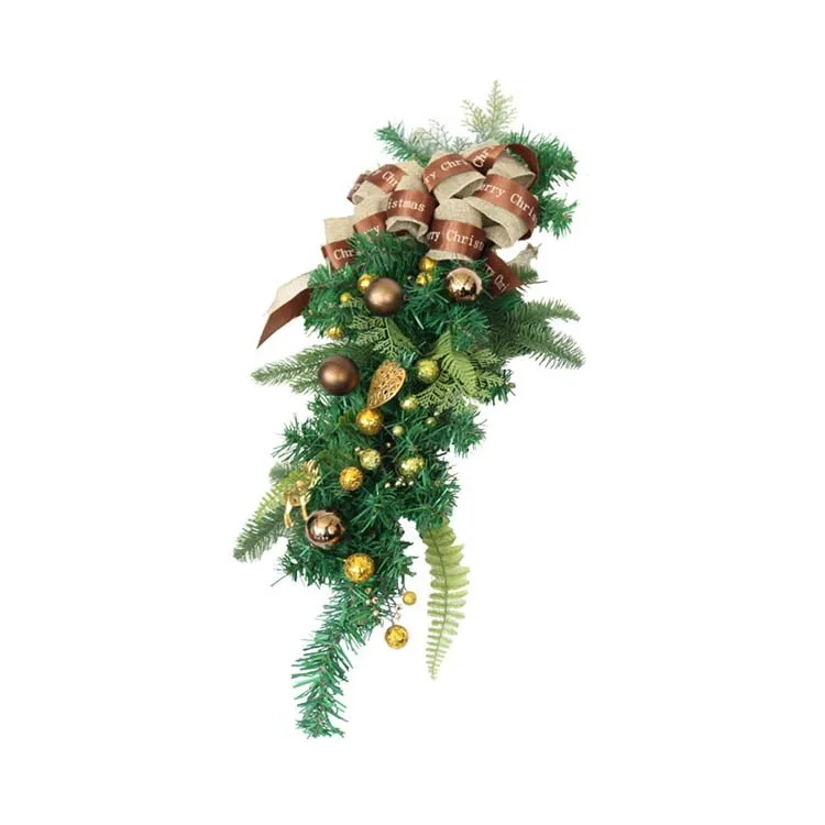 
Christmas decorations creative rattan garland 60cm hotel mall layout Christmas upside down tree 