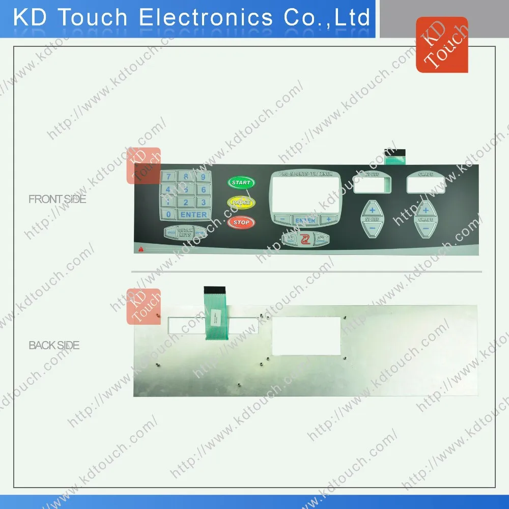 OEM резиновый мембранный переключатель клавиатуры с алюминиевой панелью