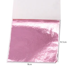 Amazon Top Sales 8x8.5 cm Colorful Taiwan Rose Red Leaf Foil Paper Sheet Gilding Alloy Crafts Color Coated Sheets