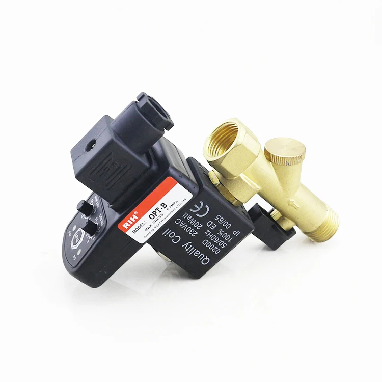 
OPT Series CS-728A Auto Automatic Brass Water Drain Electronic with Mechanical Solenoid Valve Pneumatic Timer 