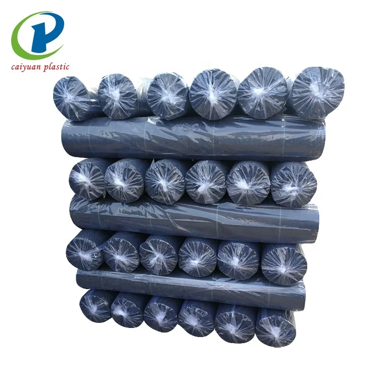 black plastic ground cover weed control mat barrier for greenhouse