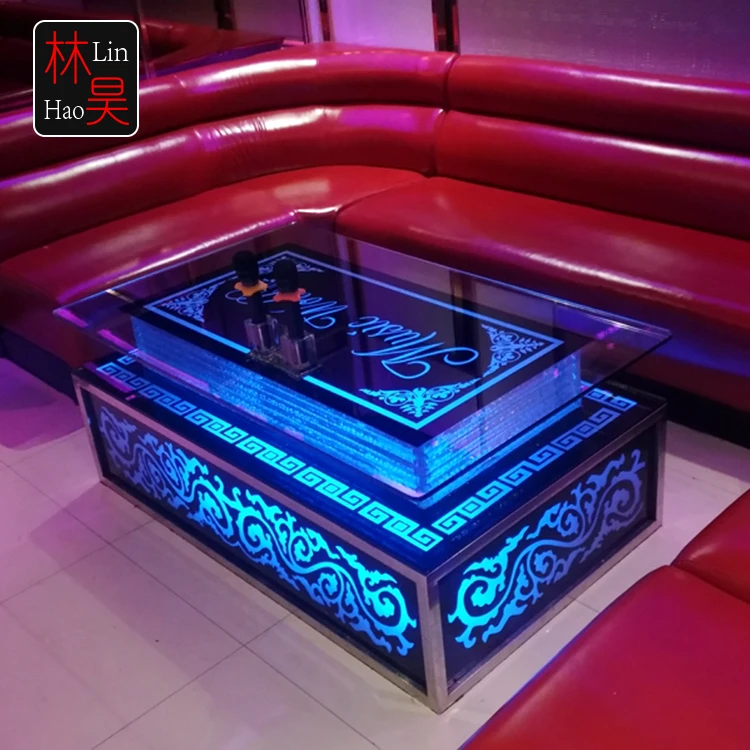 Indoor led light up glow cubes bar tables room furniture