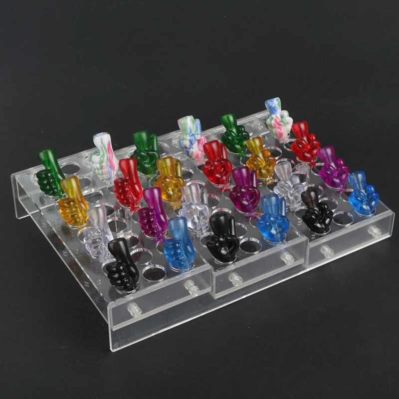 
Custom Printing 510 drip tips display holders, cigarette shape acrylic display for 810 drip tip 