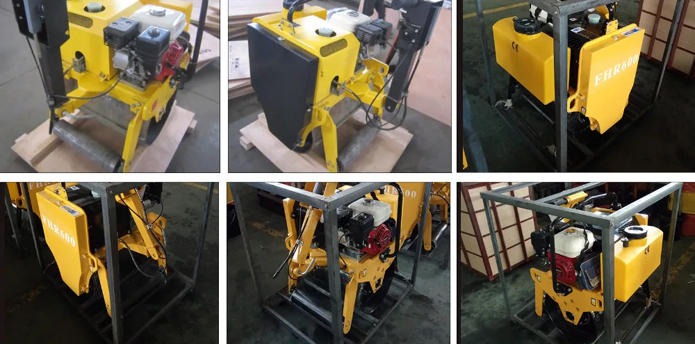 gute brand chinese gasoline single cylinder road roller for sale