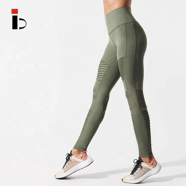 2024 New design high waist moto women sports glossy yoga pants sweat suits women