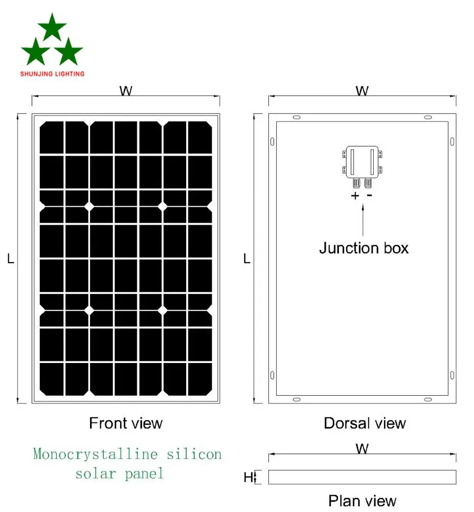 Outdoor IP65 6v 6W 8W 10W 12W 15W 20W 25W 30W aluminum alloy frame solar panel price