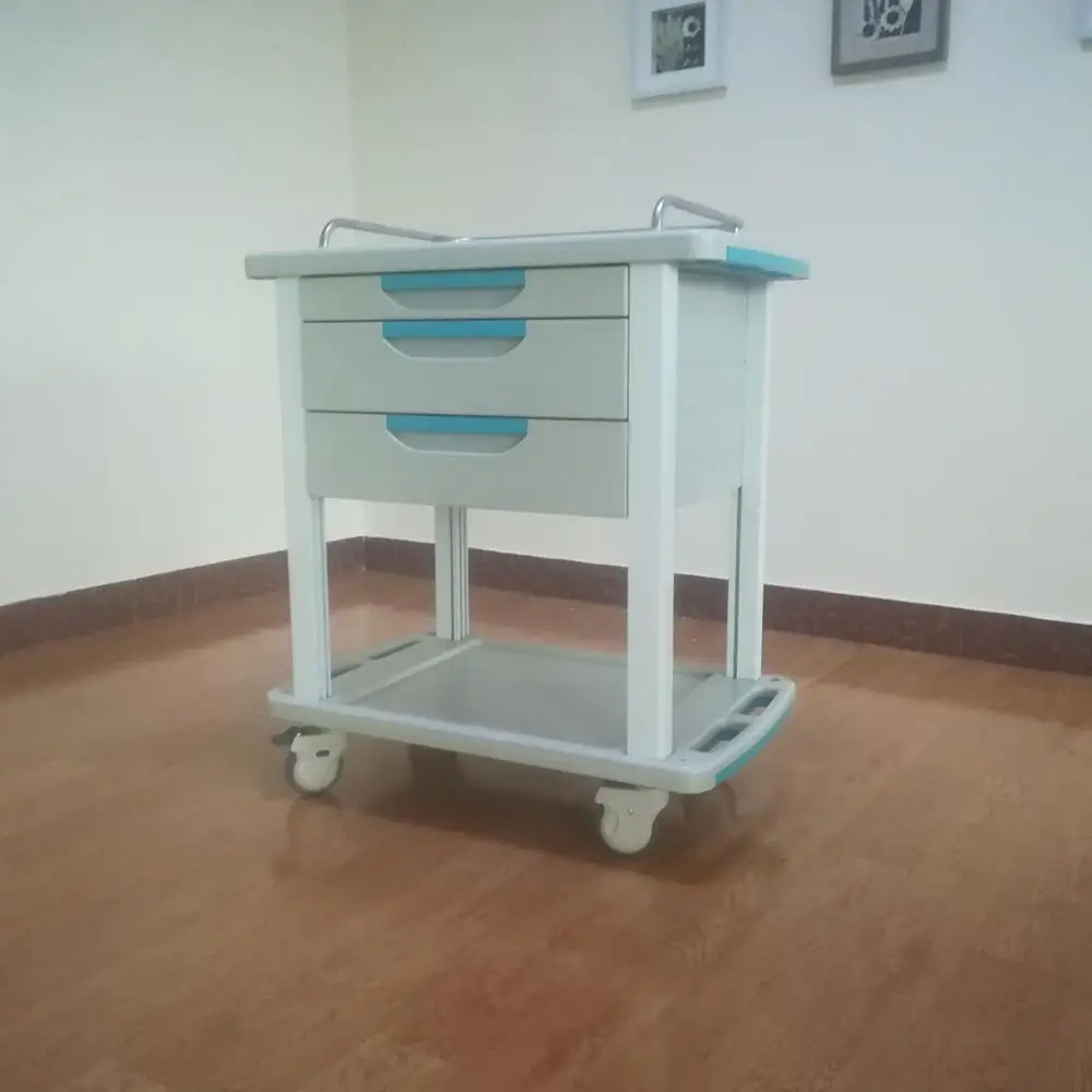 Тележки для медицинских инструментов с тремя ящиками