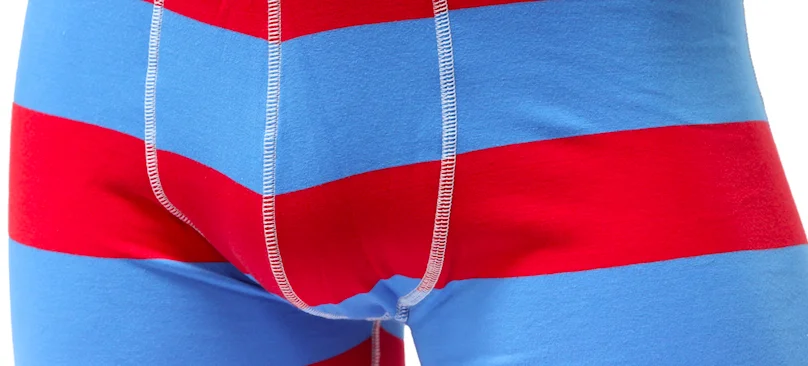 
Wholesale red blue stripe eco-friendly men organic cotton underwear boxer 