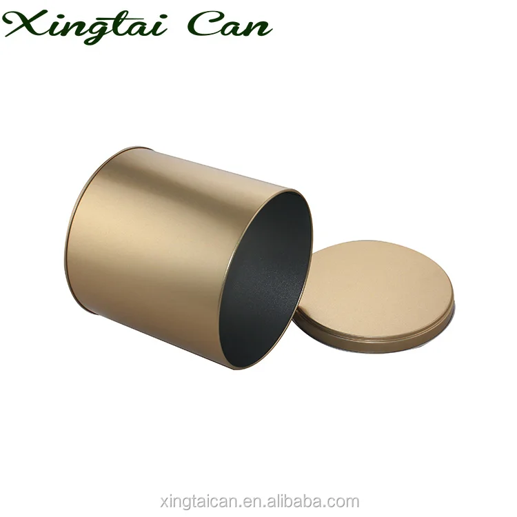 
C-Y005B gold silver embossing round shape tin box cookies biscuit chocolate food storage box 