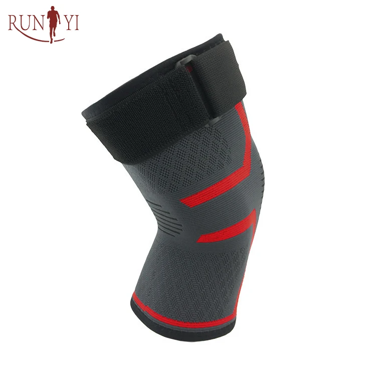 Hot Sale Elastic Compression Knee Sleeve knee straps support knitted Nylon Knee wrap Brace