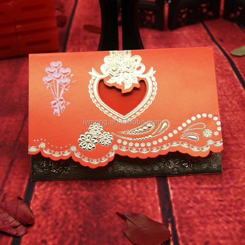 Горячая Распродажа, пригласительная открытка на свадьбу с горячим тиснением, сделано в Иу по низкой цене