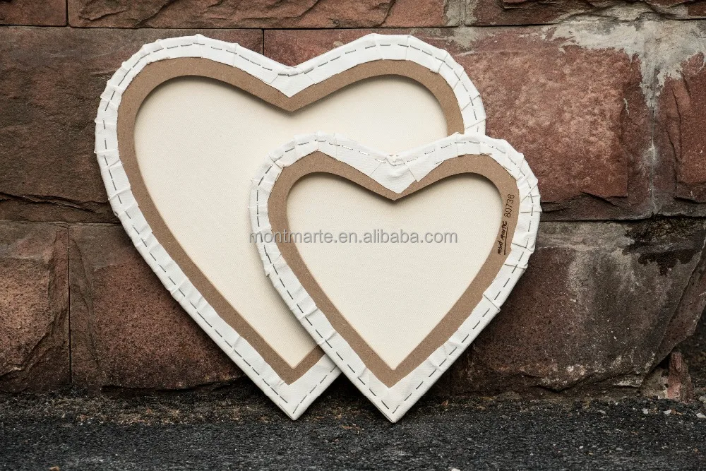 Mont Marte Canvas Heart Shaped 30x30cm canvas panels for painting