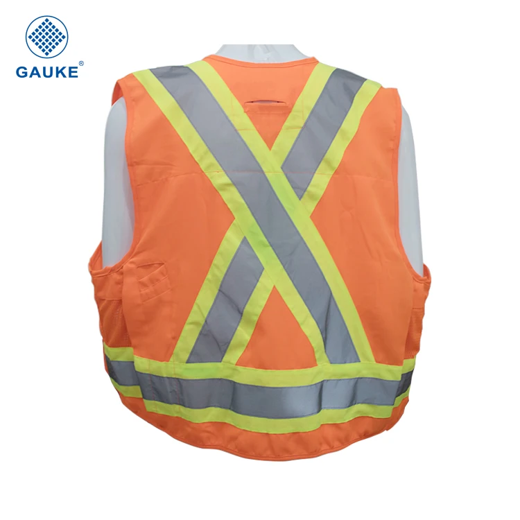 China factory supply polyester orange safety vest cheap safety vest wholesale safety vest