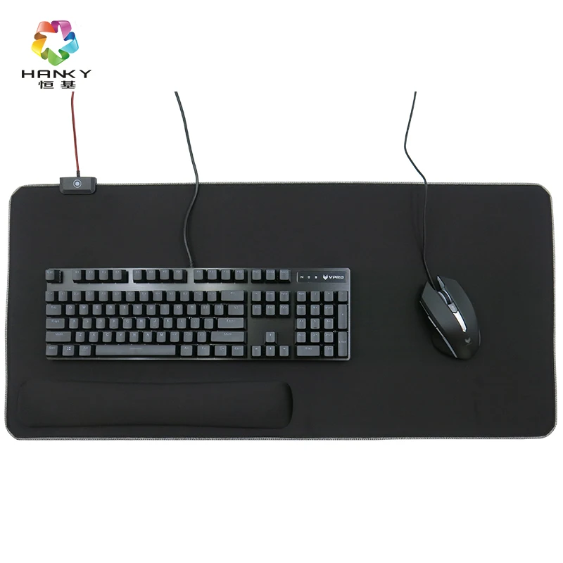 manufactural hotsale new arrival branded extend mouse pad gamer slow rebound keyboard wrist mouse pad rgb