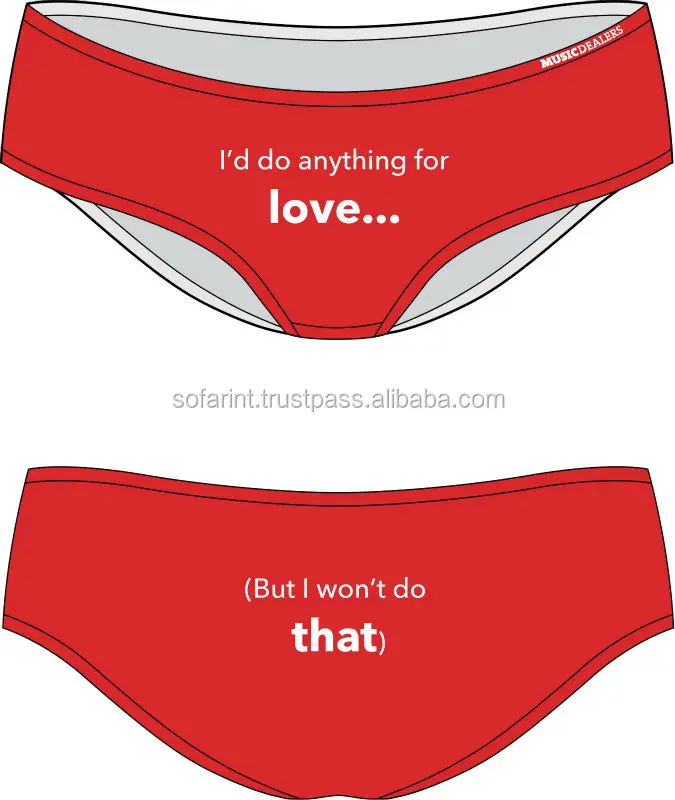 Promotional allover-print Underwear women 35%cotton 65%polyester