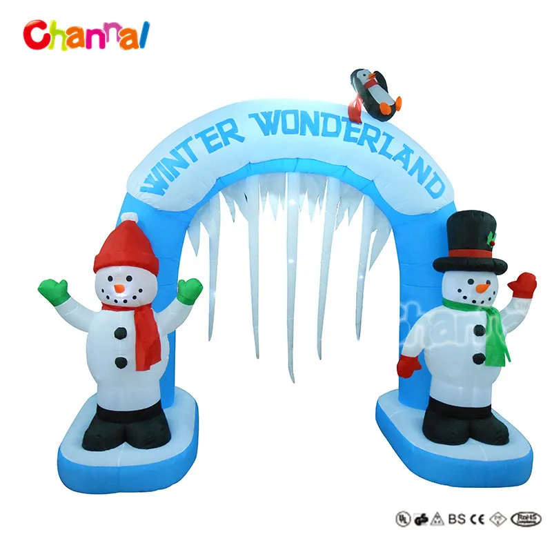 Рождественская надувная АРКА снеговика высотой 240 см, Зимняя Страна Чудес, рождественские надувные изделия, распродажа