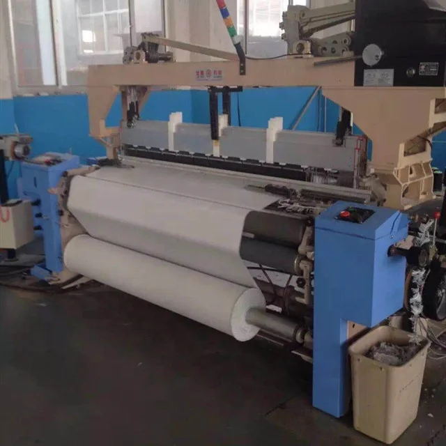 Textile weaving machine high speed air jet loom
