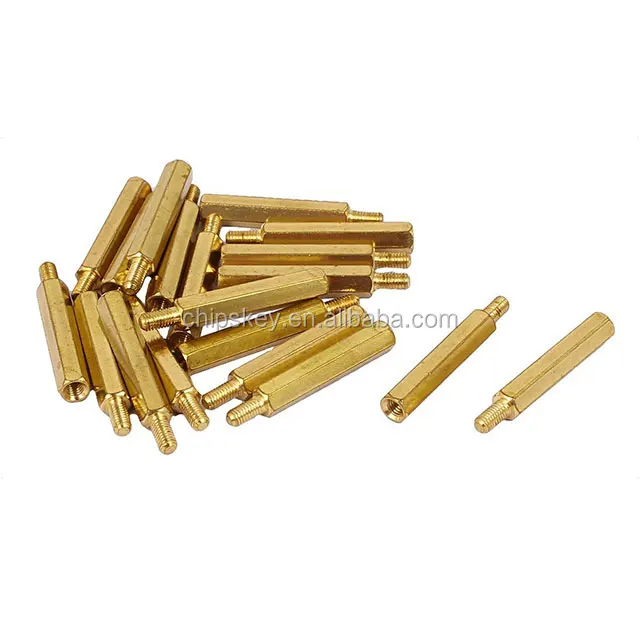 25MM+6 M3 Brass Threaded Stand-Off Hex Screw Pillars