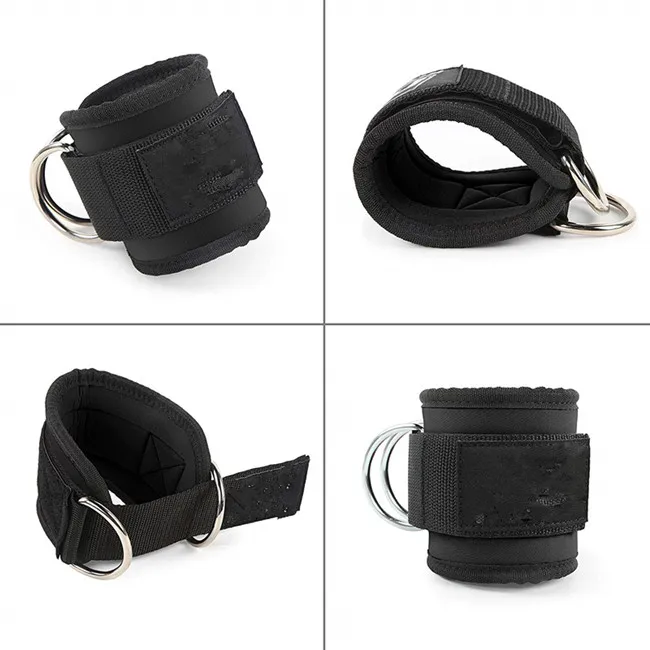 Gym Ankle Straps with Double Ring Attachment