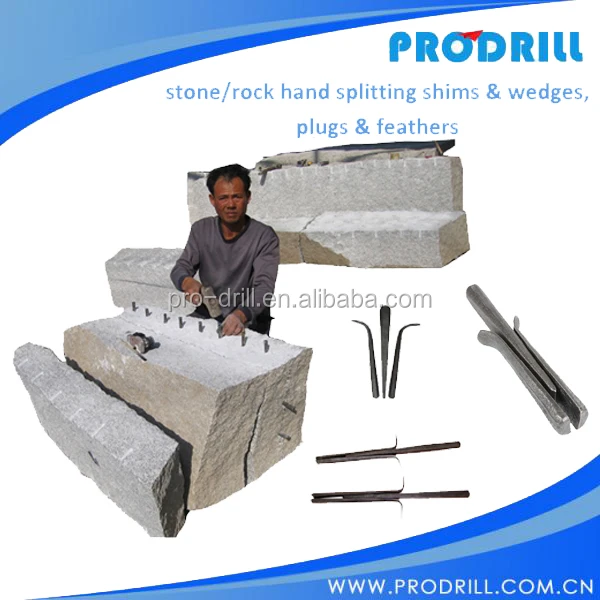 Diameter 14-38mm shims and wedges for Stone/Rock Splitter and Quarrying