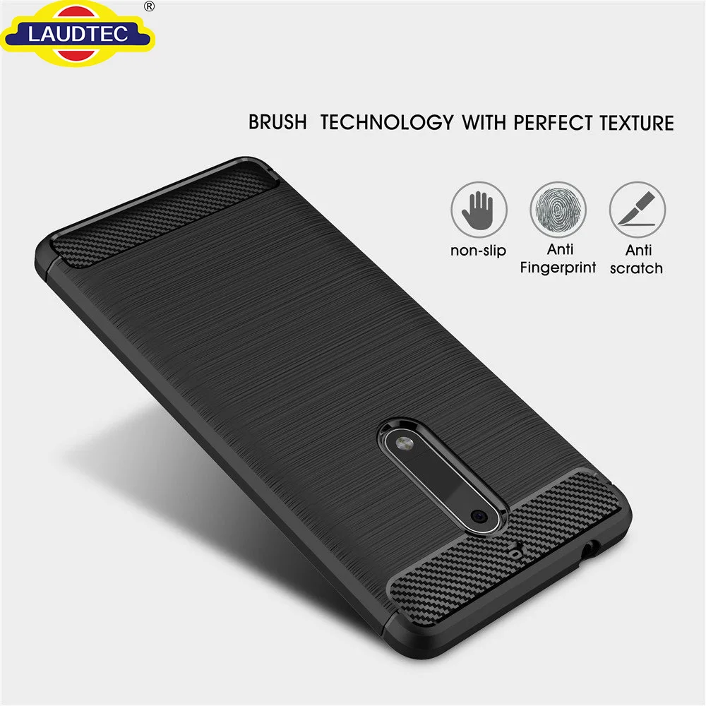 Hot Selling Carbon Fiber Mobile Phone Case Back TPU Case for Nokia 5