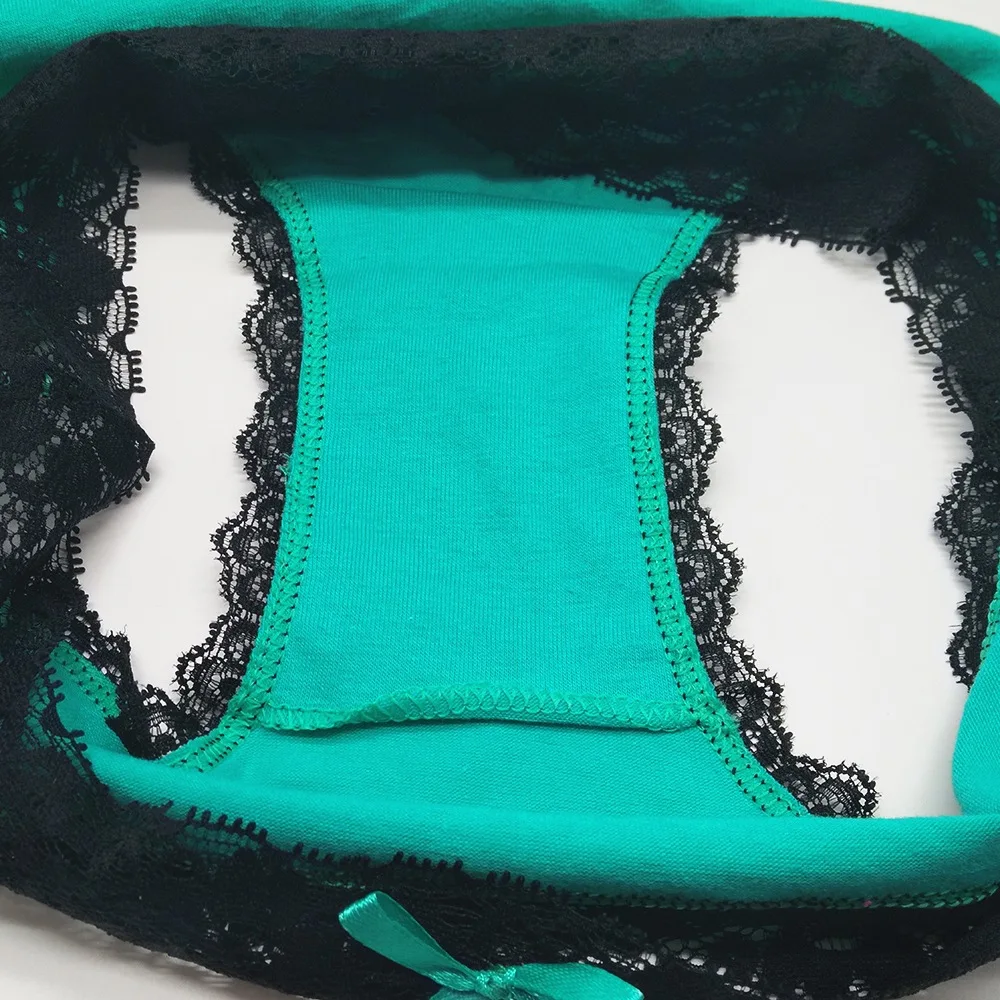 made in china ladies sexy black lace waist sheer panty