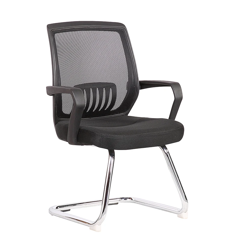 sled base  middle back  cyber cafe computer internet bar office  chair for meeting conference room and visitor