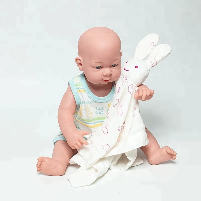 Мягкое детское удобное одеяло из муслина с мультяшным кроликом