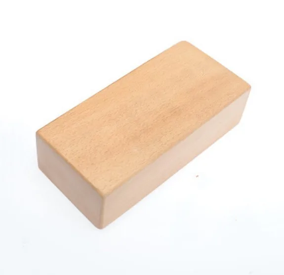 high quality Natural Solid Beech Wood Yoga wholesale Handstand Blocks Beach wood yoga block wood block yoga LOGO available
