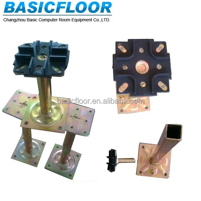 
Hot selling steel adjustable elevated panel pedestals data center raised access floor 