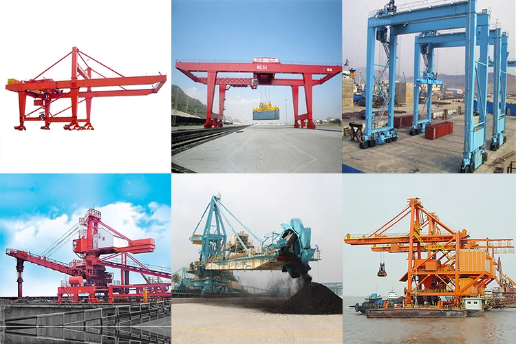 Port level luffing harbour portal crane for construction site