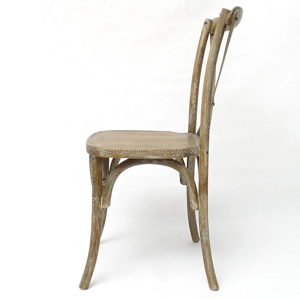 
Hard solid wedding and event cross back wood chair 
