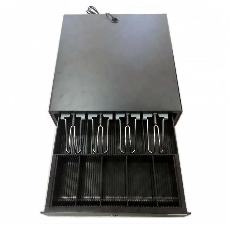 Multi colors metal electronic cash drawer  with RJ11 connecting money clip adjustable for POS system