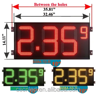 digital led petrol price display