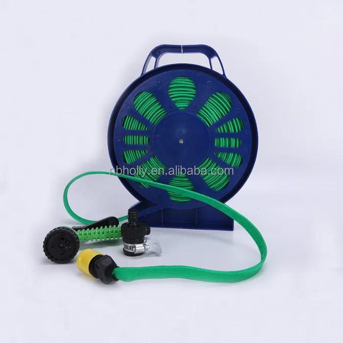 15M Retractable flat garden hose reel with hose