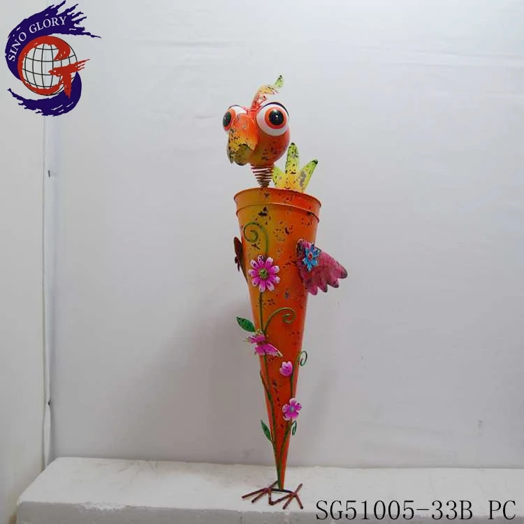 Оптовая Alibaba Дешевые цены металлический сад животных кашпо горшок