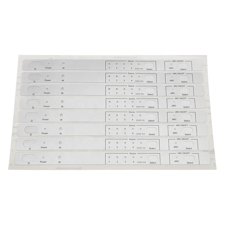 Customized silkscreen printed 3-M graphic overlay PC Polycarbonate label sticker