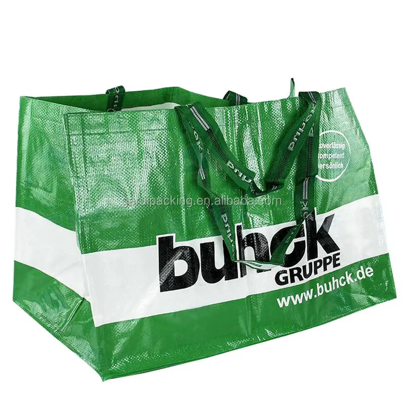 Custom logo Promotional Cheap Polypropylene OPPLaminated PP Woven Shopping Tote Bag