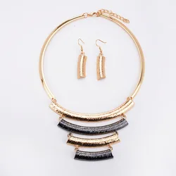 CJ9526 Fashion metal necklace and earrings set Vintage jewelry set can mix colors wholesale