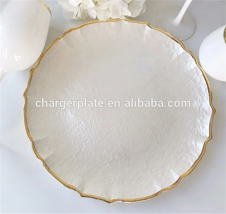 Wedding Events Rental White with Gold Rim Goblets & Wine Glass Sets